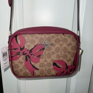Coach Jamie Camera Bag In Signature Canvas With Bow Print